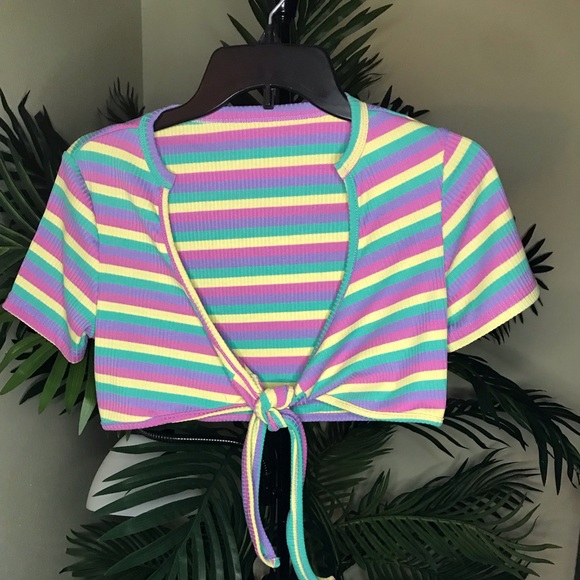 Stripe crop tee - Picture 2 of 3